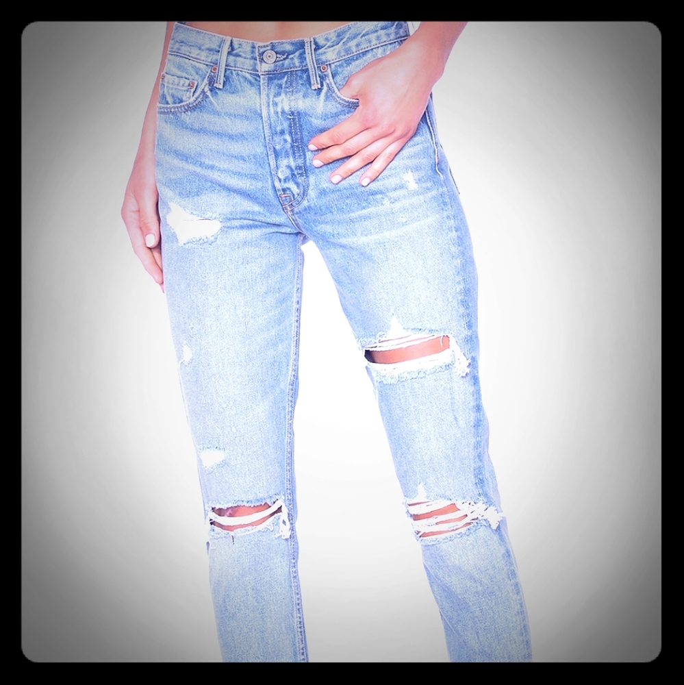 Demin GRLFRND Karolina distressed